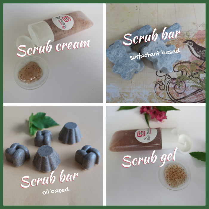 4 ways of making a scrub