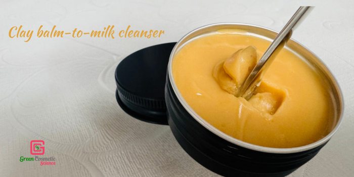 Clay balm-to-milk cleanser