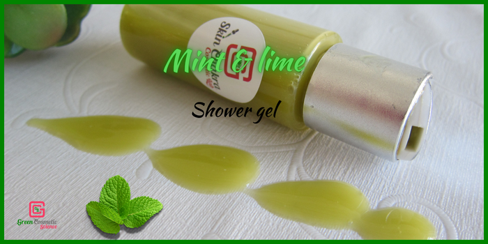 Mint and lime shower gel