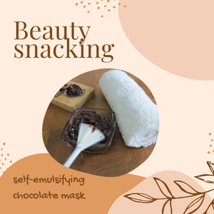 Beauty snacking: Self-emulsifying chocolate face mask