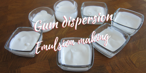 Different ways of gum dispersion in emulsions