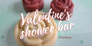 Valentine's shower bar: 2 versions