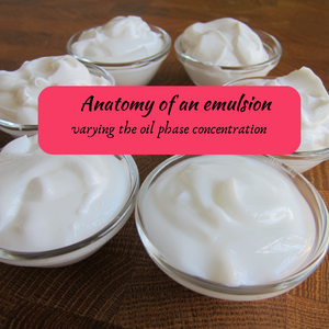 Anatomy of an emulsion: varying the oil phase concentration